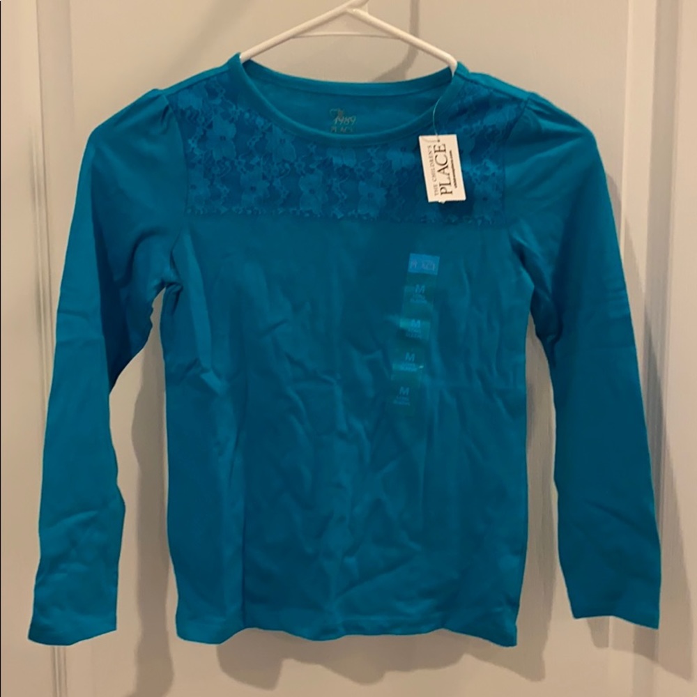 Children’s Place Teal long sleeve shirt M 7/8